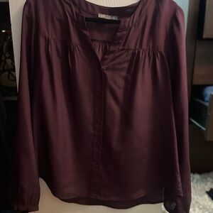 Tinley Road Women's Deep Purple 100% Silk Blouse